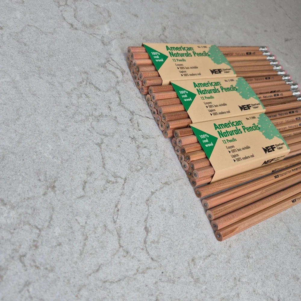 Eberhard Faber Pencils American Naturals No 2 HB 41 Count Wood
